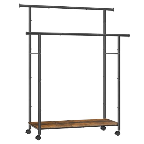 SONGMICS Double-Rod Clothes Rack with Wheels 38.8 Inches Deal