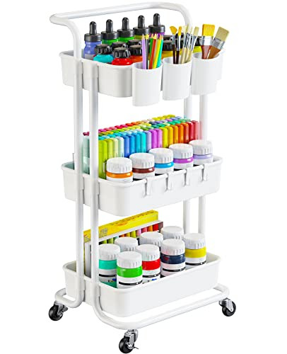 Pipishell 3-Tier Rolling Storage Cart