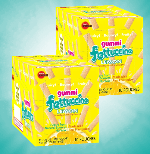 20-Pack Lemon Gummi Fettuccine Candy 