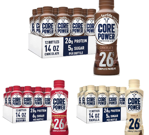 Core Power Protein Shakes 26g Bottle - 12 Pack