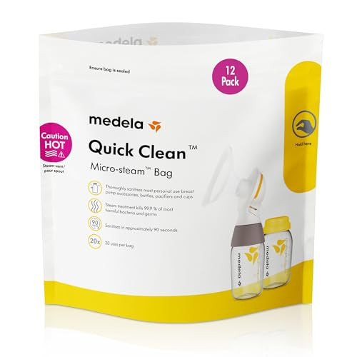 Medela Quick Clean Micro-Steam Bags, 12 Count