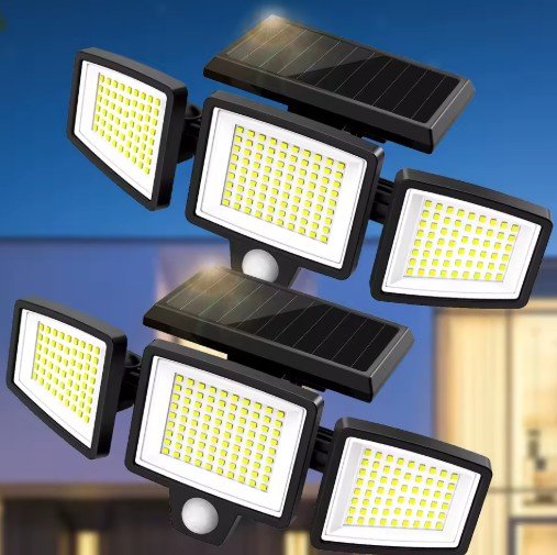 IP65 Waterproof Triple Head Outdoor Solar Light