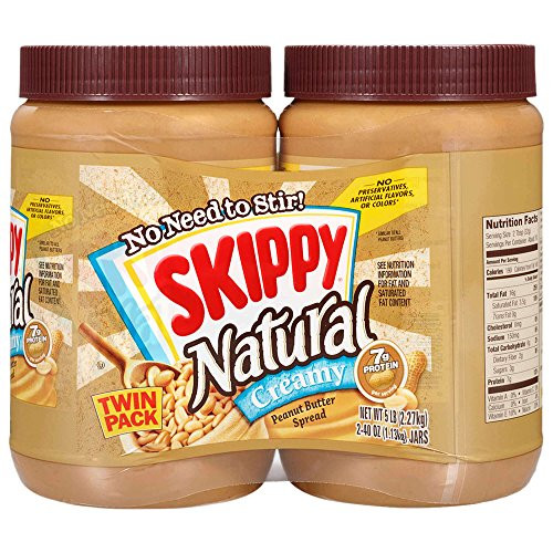 2-Pack 40-Oz Skippy Natural Creamy Peanut Butter