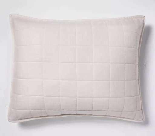 Casaluna Linen-Blend Quilted Pillow Sham