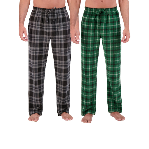Hanes Men's Microfleece Pajama Sleep Pants 2-Pack