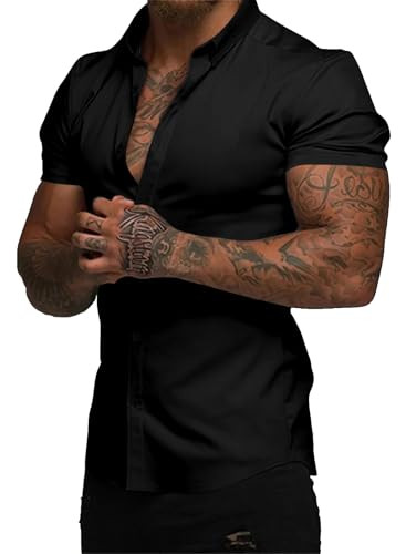 JMIERR Men's Muscle Fit Dress Shirts