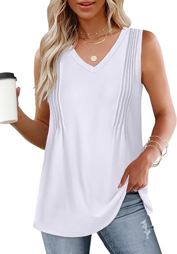 Women's V Neck Sleeveless Tank Top