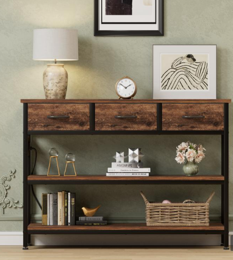 Entryway Table with Power Outlets