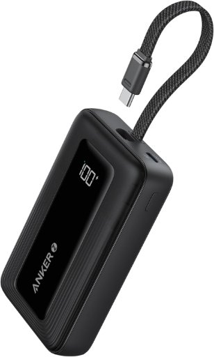 Anker Zolo 10,000 mAh Compact Power Bank with USB-C Cable