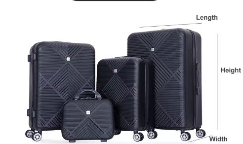 4 Piece Luggage Sets with Spinner Wheels