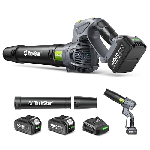 Taskstar Cordless Leaf Blower 550 CFM w/2 Pcs 4.0 Ah Battery Deal