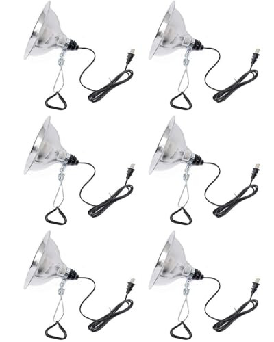 Simple Deluxe Adjustable Clamp Lamp Light Socket 6-Pack