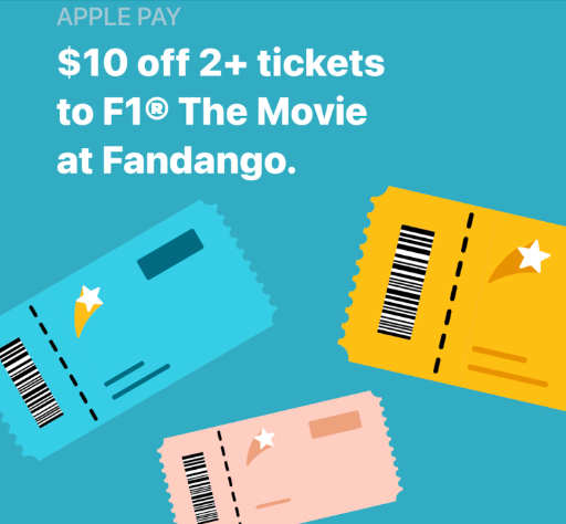 $10 Off 2+ Tickets to F1 The Movie