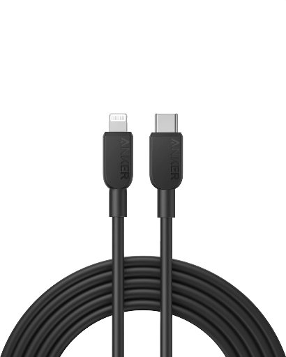 Anker USB C to Lightning Cable (10FT, Black), MFi Certified