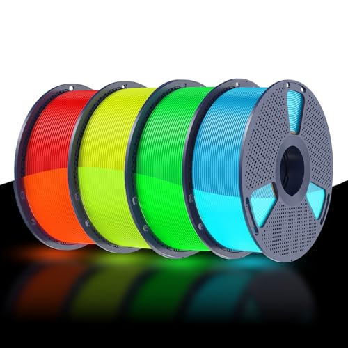 SUNLU PETG Glow in The Dark 3D Printer Filament 4KG, 4 Pack