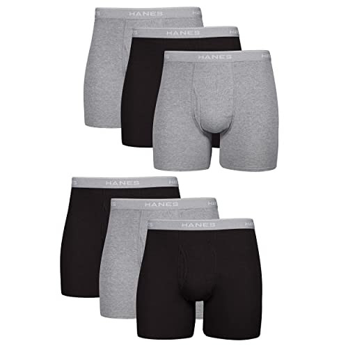 Hanes Men's Boxer Brief Underwear 6-Pack