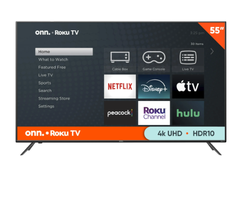 55" onn. 4K UHD LED Roku Smart TV