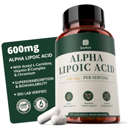 Alpha Lipoic Acid 600mg with B Vitamins, Chromium & ALCAR, 120ct 