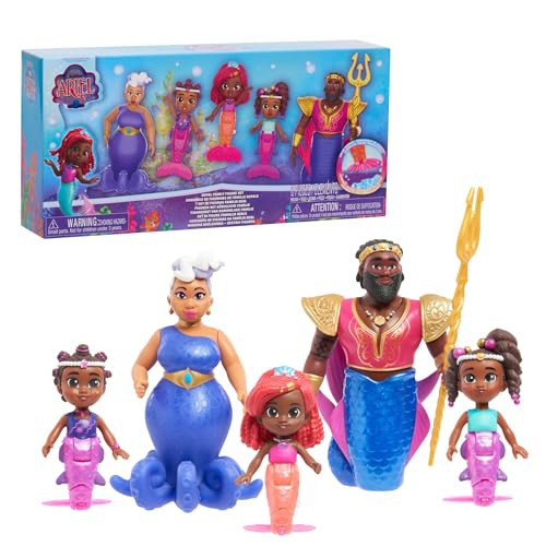 Just Play Disney Junior Ariel Royal Family Color-Change Mermaid Figure Set