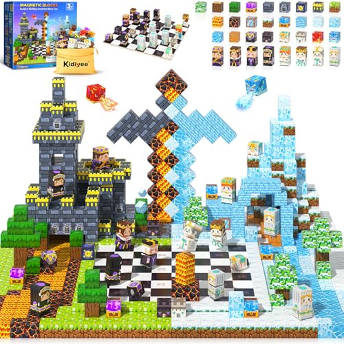 Kidiyee Magnetic Blocks Mine Magnet World Chess Set