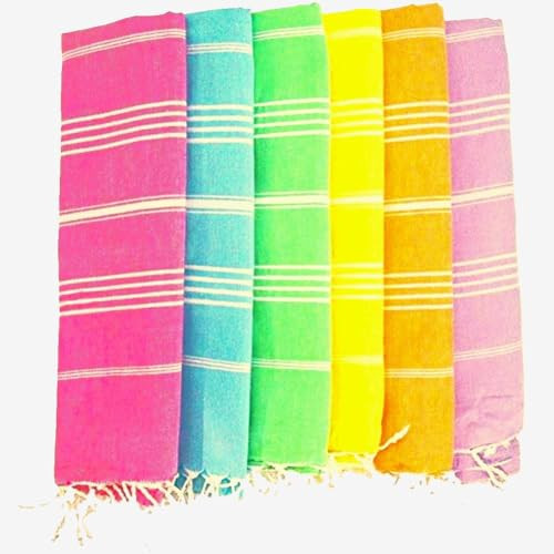 Turkish Beach Towels, Pack of 6