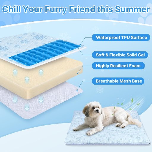 Atsuwell Dog Cooling Mat for Medium Dogs