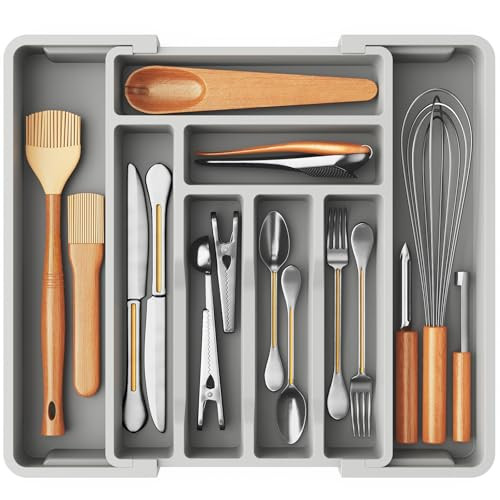 Pipishell Expandable Silverware/Utelsil Drawer Organizer