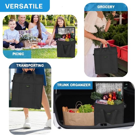 Insulated Grocery Bags & Picnic Basket