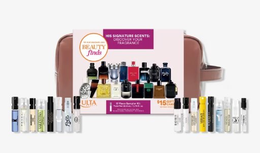 Ulta Beauty Men's His Signature Scents: Discover Your Fragrance Sampler Kit, 17 Samples