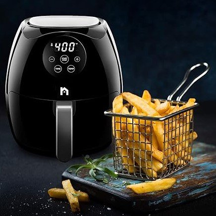 New House Kitchen Digital 3.5 Liter Air Fryer w/ Flat Basket