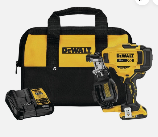 Refurbished DEWALT 20V MAX Coil Roofing Nailer Kit