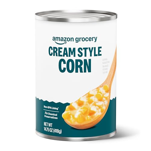 Amazon Grocery Canned Cream Style Corn, 14.75 Oz.