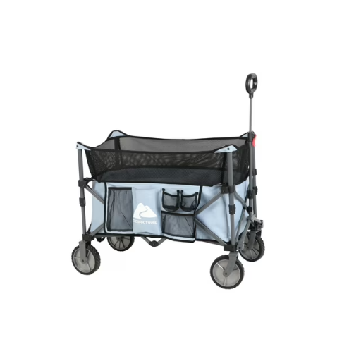 Ozark Trail Adult Height Adjustable Quad Fold Camping Cart Wagon