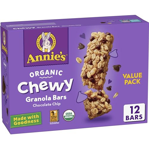 Annie's Organic Chewy Granola Bars, Chocolate Chip, 12 Count