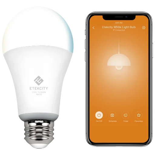 Etekcity Smart Cool-to-Warm Tunable Smart WiFi LED A19 Light Bulbs (6-Pack)