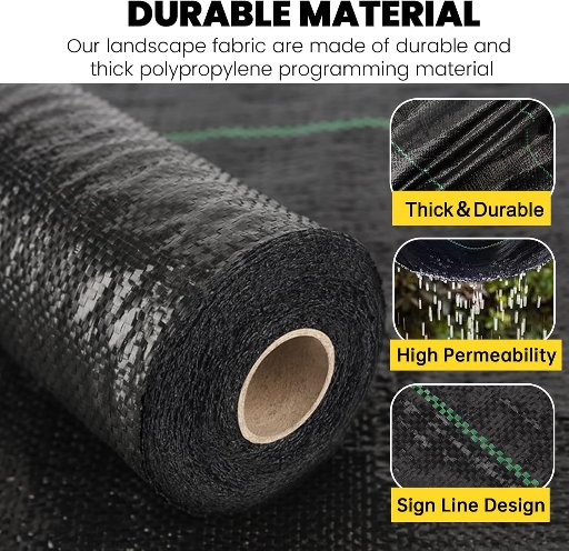 Weed Barrier Control Woven Garden Weed Landscape Fabric