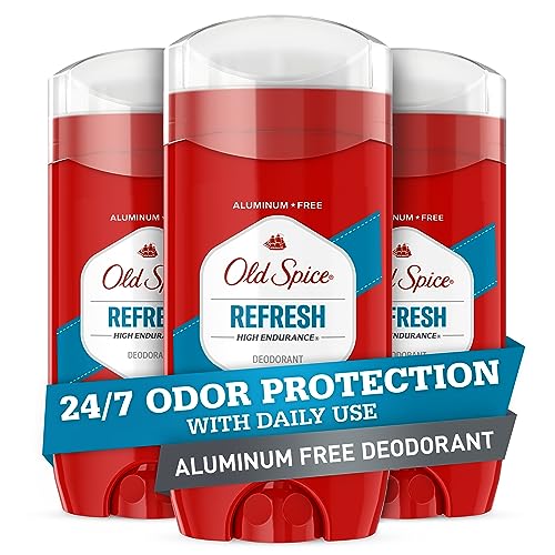 Old Spice Men's Aluminum Free Deodorant Stick Refresh Scent 3-Pack 3-Oz Deal