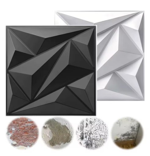 3D Wall Panel Diamond PVC Accent Textured Wall Panels