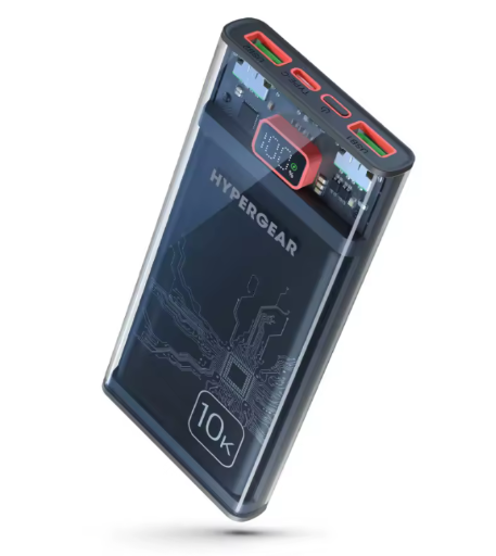 HyperGear ClearCharge 10000mAh Transparent PD Power Bank