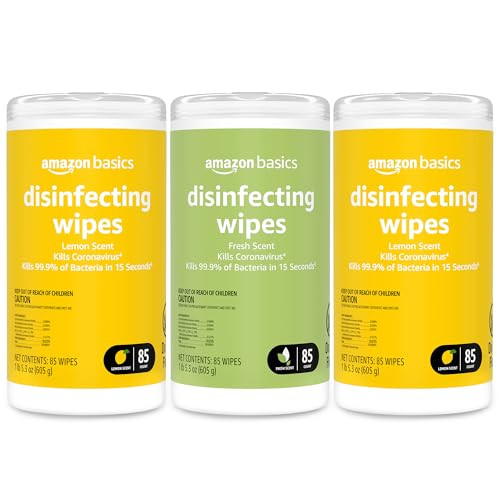 Amazon Brand Disinfecting Wipes, 3 Pack