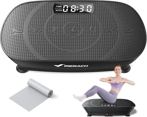 MERACH Vibration Plate Exercise Machine w/ Bluetooth & Auto Mode