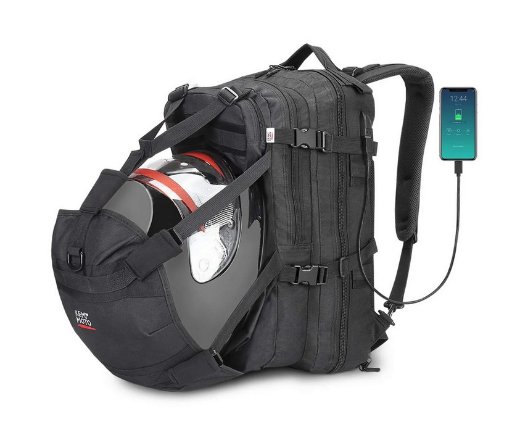 Kemimoto Motorcycle Helmet Backpack with USB Charging Port