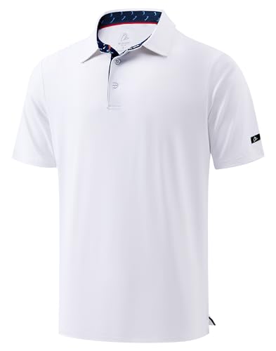 Obla Men's UPF 50+ Moisture-Wicking 4-Way Stretch Golf Polo Shirt Deal