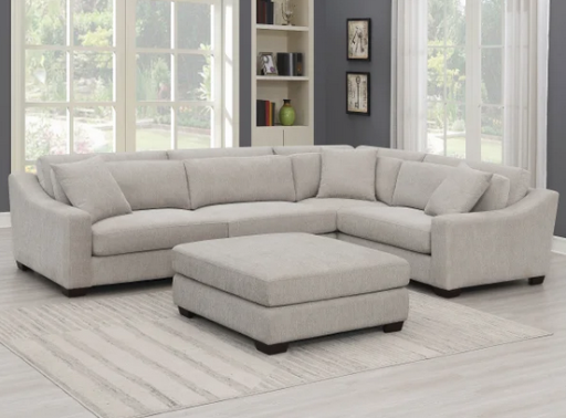 Evelynne Fabric Sectional with Ottoman