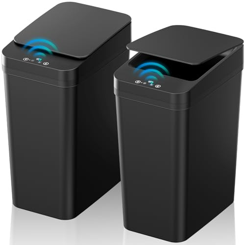 Bathroom Trash Can with Lid 2-Pack
