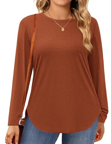 IN'VOLAND Women's Plus Size Long Sleeve Shirts