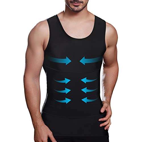 Lgtfy Men's Slimming Abdomen Compression Undershirts