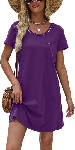 Ekouaer Womens Cotton Nightshirts - Many Color 