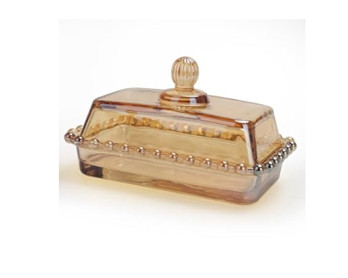 Glass Butter Dish with Lid