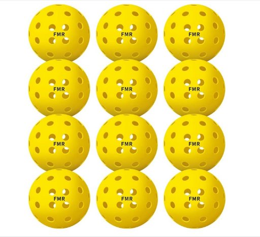 Feel my rhythm Pickleball Balls, 12 Count, 40 Holes